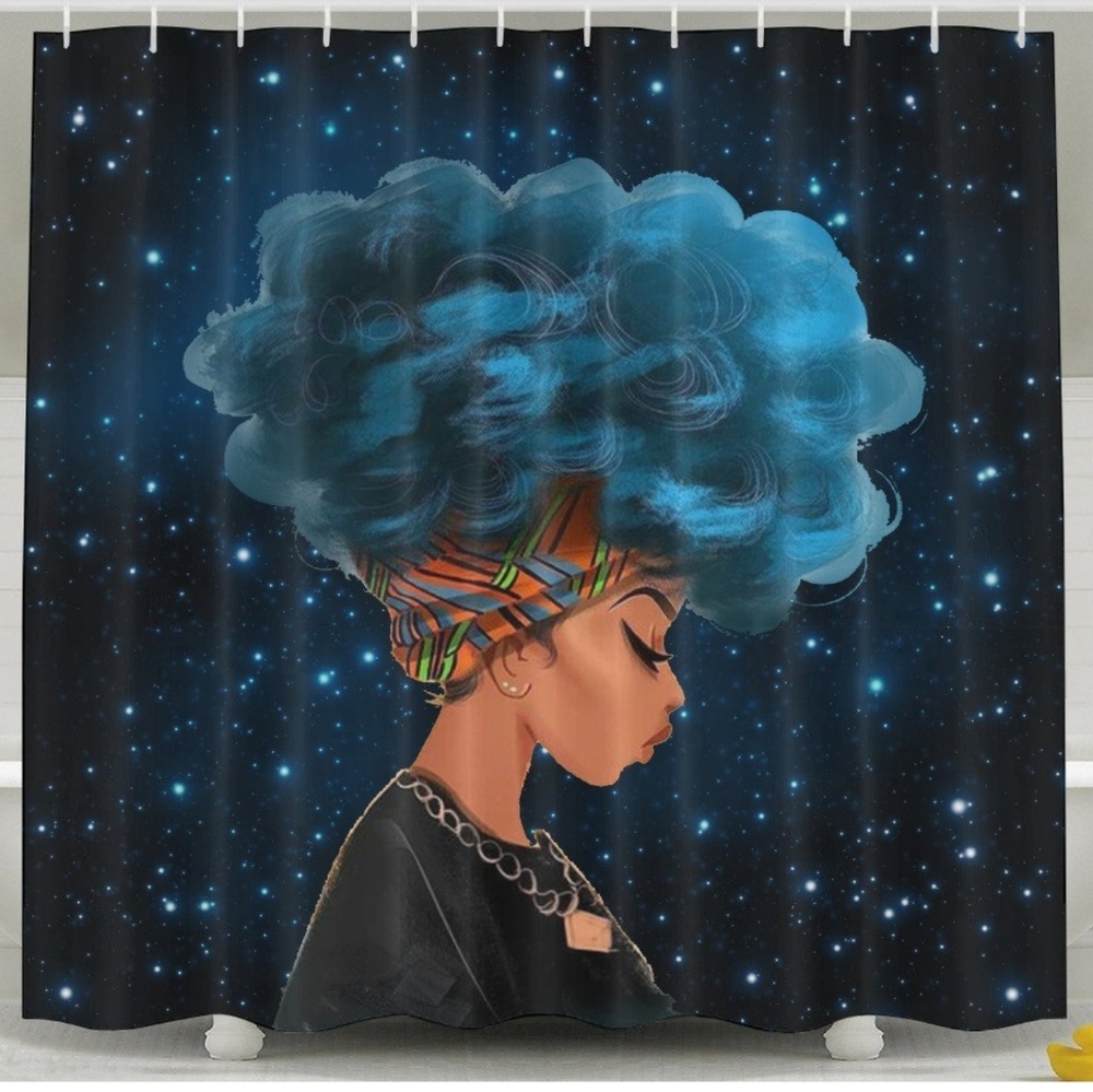 Brand new shower curtain with hooks